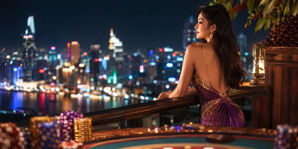 Cảnh thành phố Hồ Chí Minh về đêm với đồ uống cà phê Việt Nam